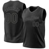 Custom Black Steel Gray Authentic Throwback Basketball Jersey