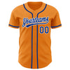 Custom Bay Orange Royal-White Authentic Baseball Jersey