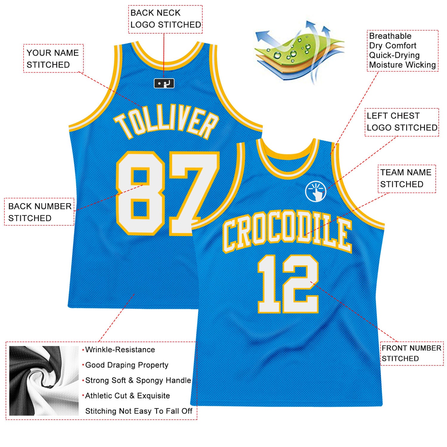 Custom ucla basketball jersey best sale