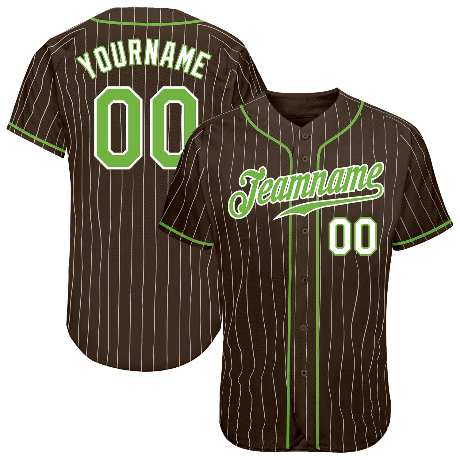 Custom Crimson White Pinstripe Neon Green Baseball Jerseys For Men & W in  2023