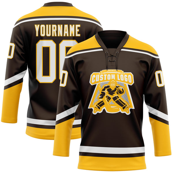 brown hockey jersey