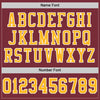 Custom Burgundy Gold-White Mesh Authentic Football Jersey