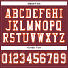 Custom Burgundy White-Orange Mesh Authentic Football Jersey