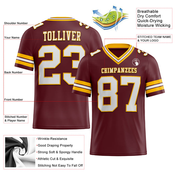 gold redskins jersey