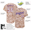 Custom Camo White-Royal Authentic Salute To Service Baseball Jersey