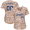 Custom Camo Navy-White Authentic Salute To Service Baseball Jersey