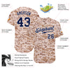 Custom Camo Navy-White Authentic Salute To Service Baseball Jersey