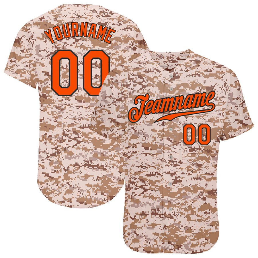 Custom Orange Baseball Jerseys  Orange Baseball Uniforms Design Tagged  Font-Camo - FansIdea