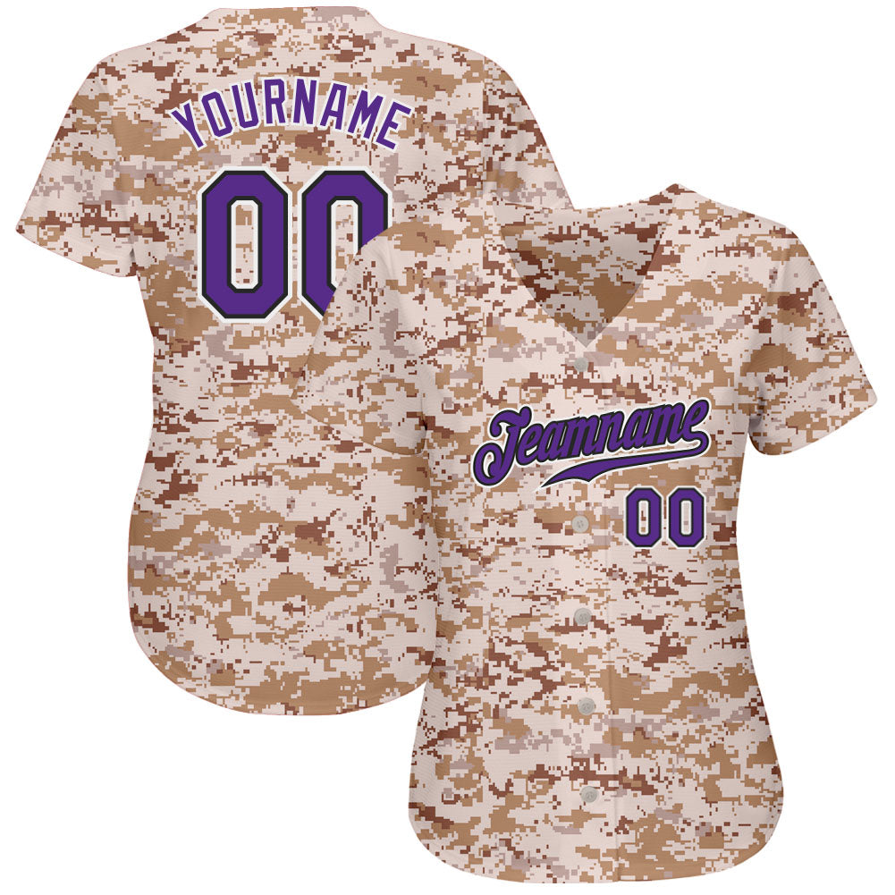 Custom Camo Purple-Neon Green Authentic Salute To Service Baseball