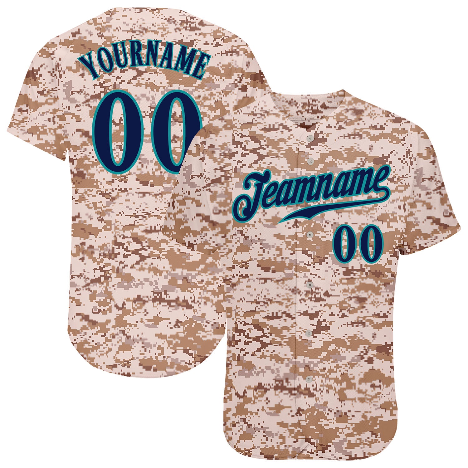 San Diego Padres Camouflage Custom Jersey - All Stitched