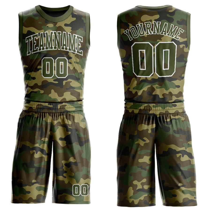 Custom Camo Basketball Games Jerseys Camouflage Sports Tank Top Fansidea