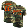 Custom Camo Orange-Black Performance Salute To Service T-Shirt