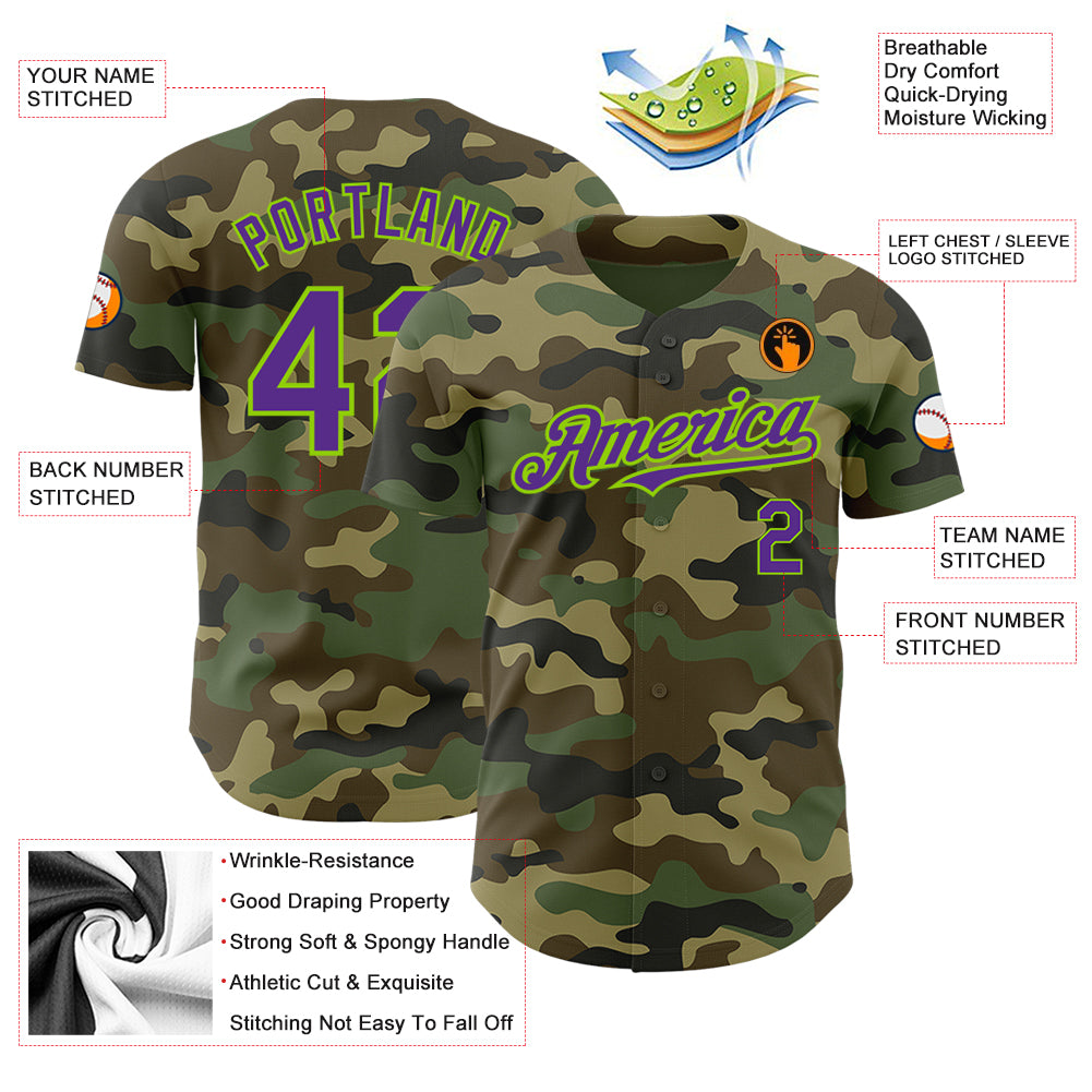 Custom Camo Baseball Jerseys  Camouflage Baseball Jerseys & Uniforms -  FansIdea