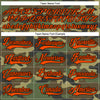 Custom Camo Orange-Black Salute To Service Hockey Lace Neck Jersey