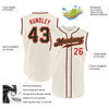 Custom Cream Black-Red Authentic Sleeveless Baseball Jersey