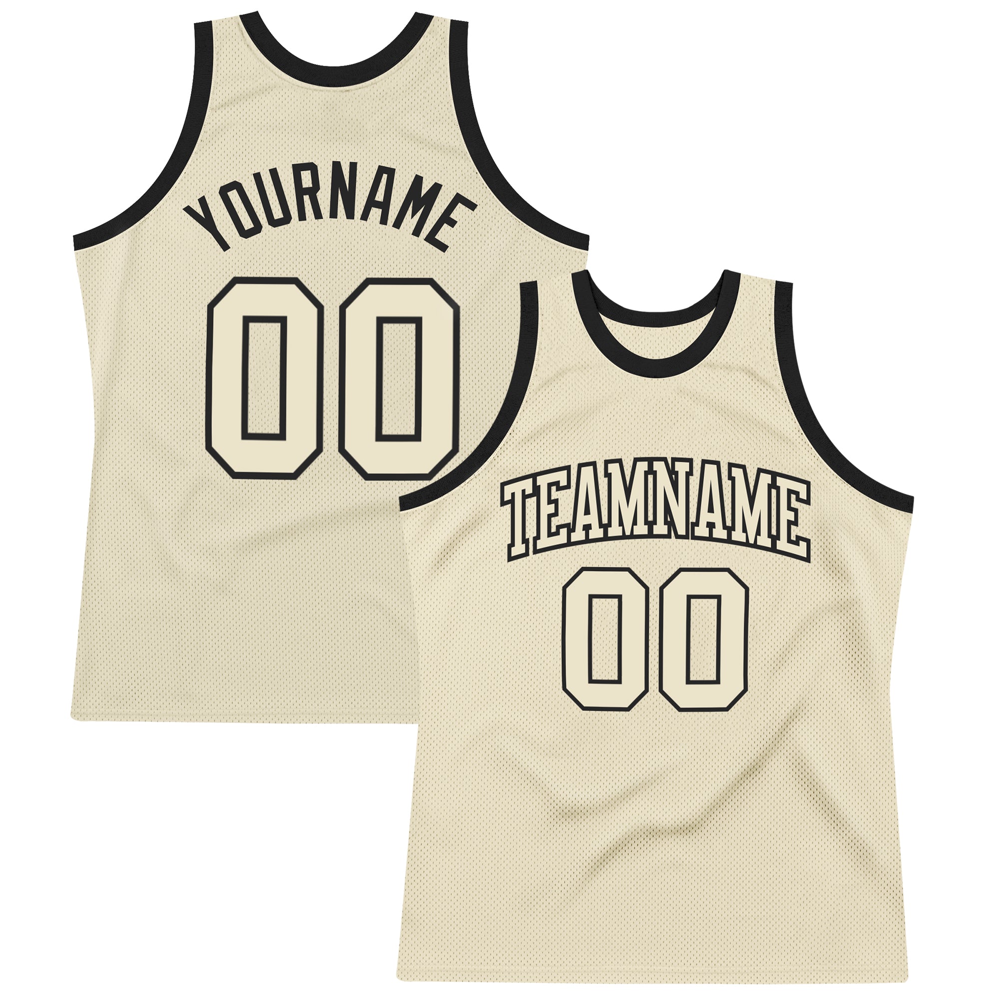 Custom Black Basketball Jersey-Old Gold Authentic Throwback - FansIdea