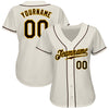 Custom Cream Brown-Gold Authentic Baseball Jersey