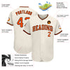 Custom Cream Orange-Black Authentic Baseball Jersey