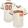 Custom Cream Orange-Black Authentic Baseball Jersey