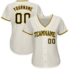 Custom Cream Black-Gold Authentic Baseball Jersey