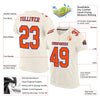 Custom Cream Orange-Royal Mesh Authentic Football Jersey