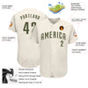 Custom Cream Olive Authentic Baseball Jersey