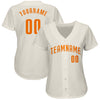 Custom Cream Bay Orange Authentic Baseball Jersey