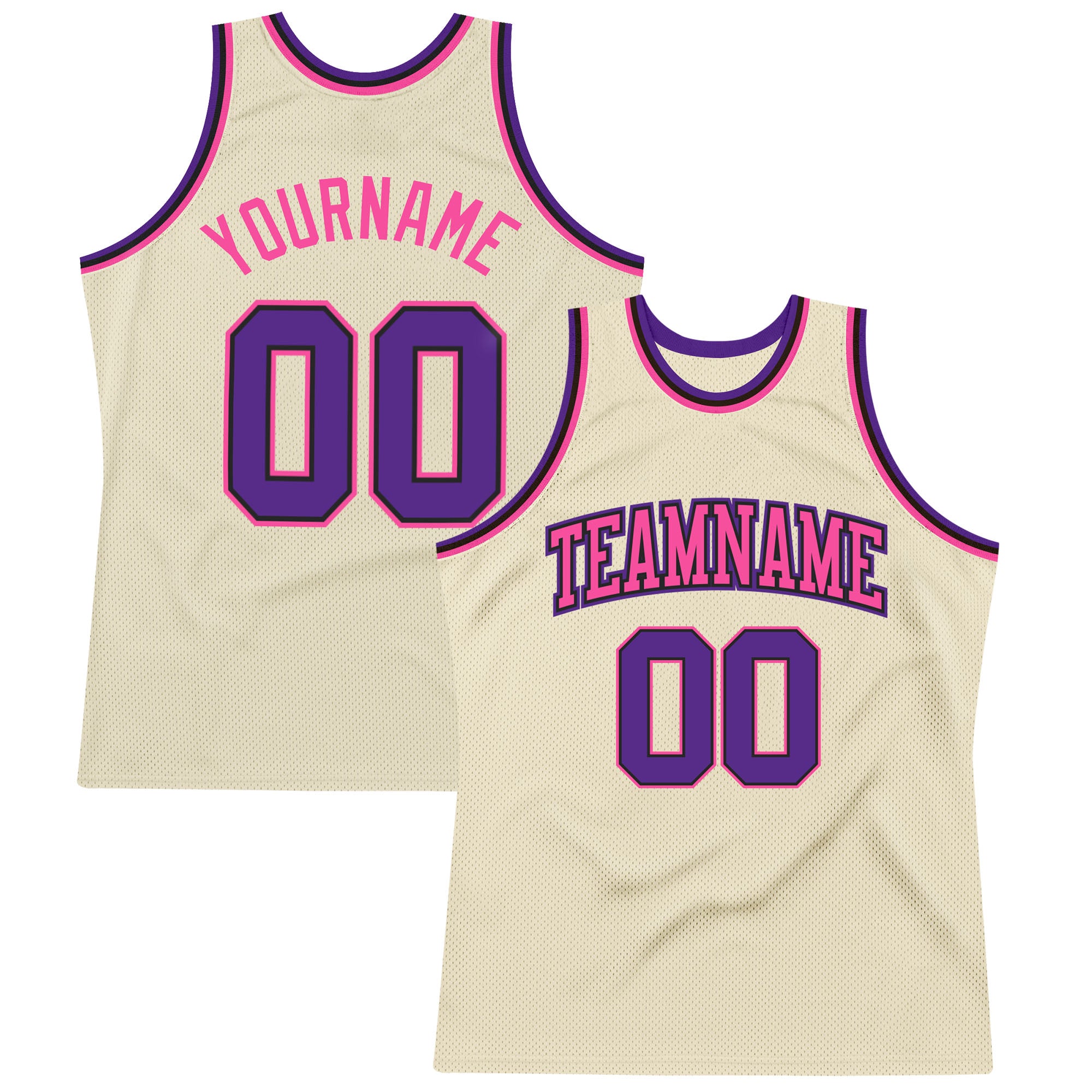 Custom Purple Purple-Gold Authentic Throwback Basketball Jersey