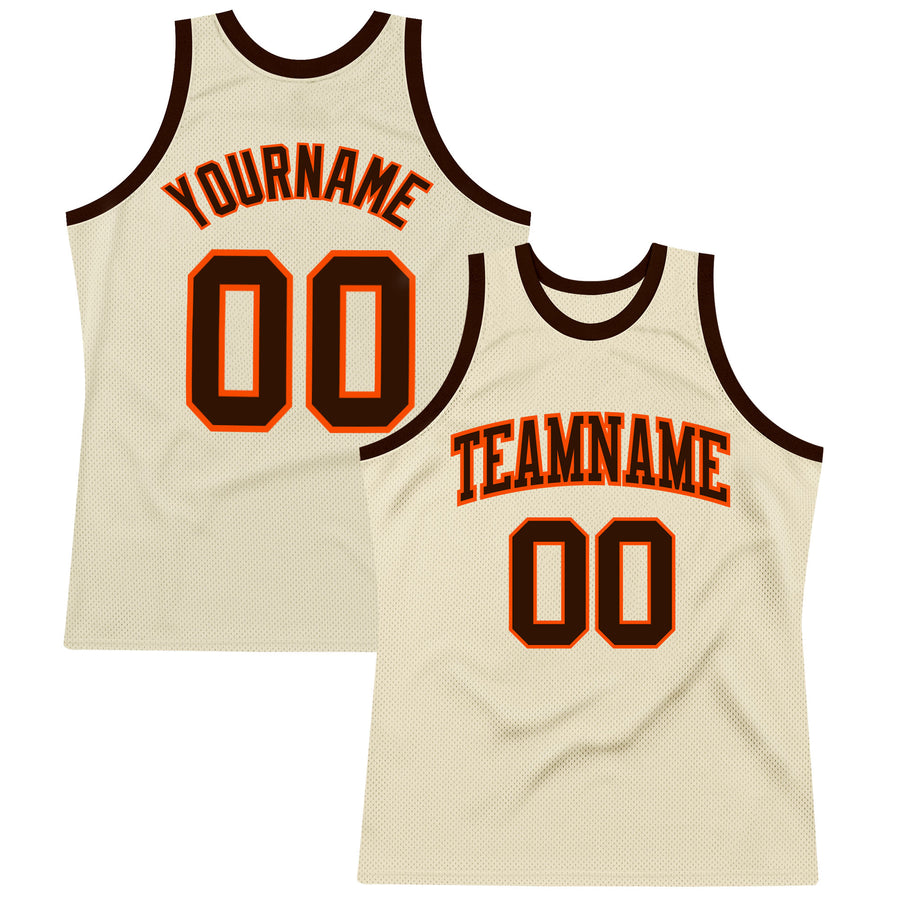 Cream Black Adults and Youth Custom Basketball Jerseys