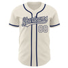 Custom Cream Cream-Navy Authentic Baseball Jersey