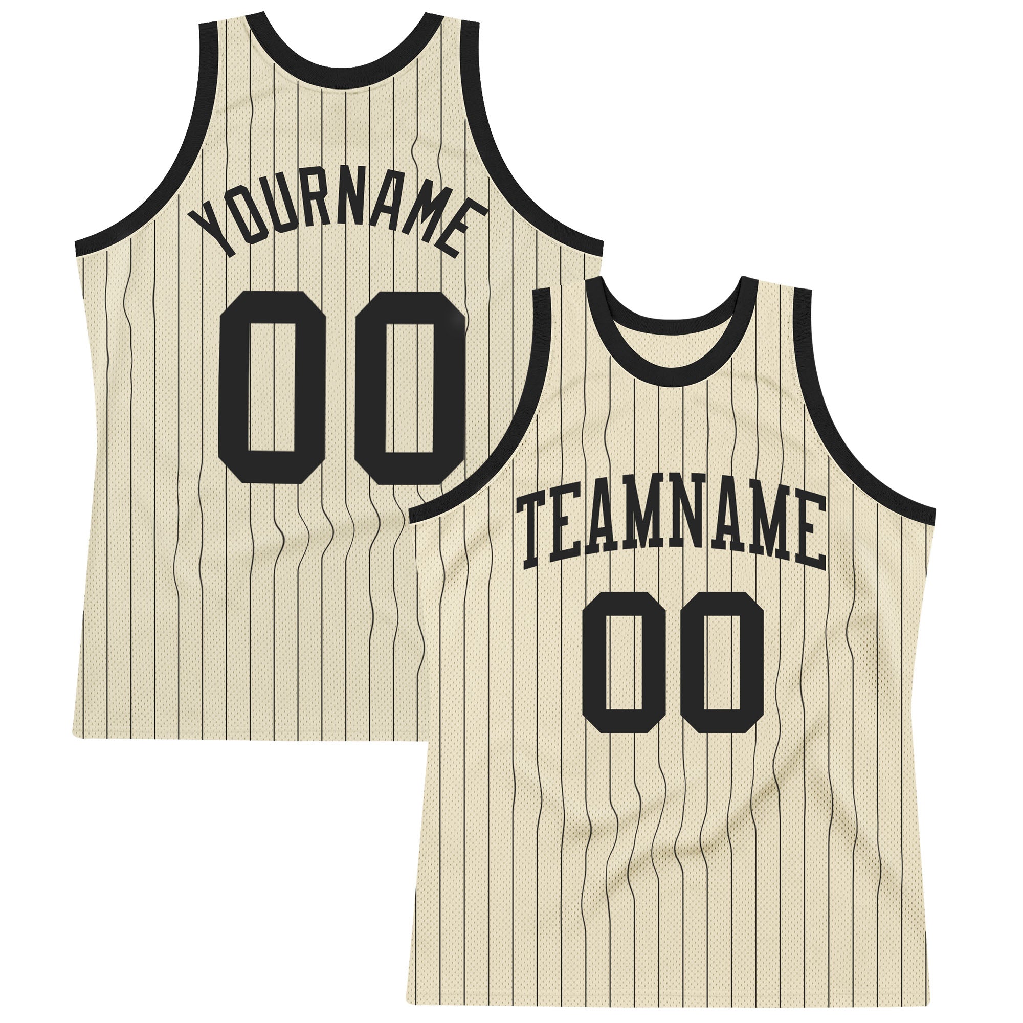 Custom Pinstripe Basketball Jersey Cream Navy Light Blue-Black Authentic -  FansIdea