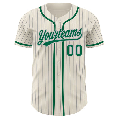 Custom Name Cream Kelly Green Yellow Baseball Jerseys Shirt - Freedomdesign