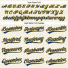 Custom Cream Royal Pinstripe Gold Authentic Baseball Jersey