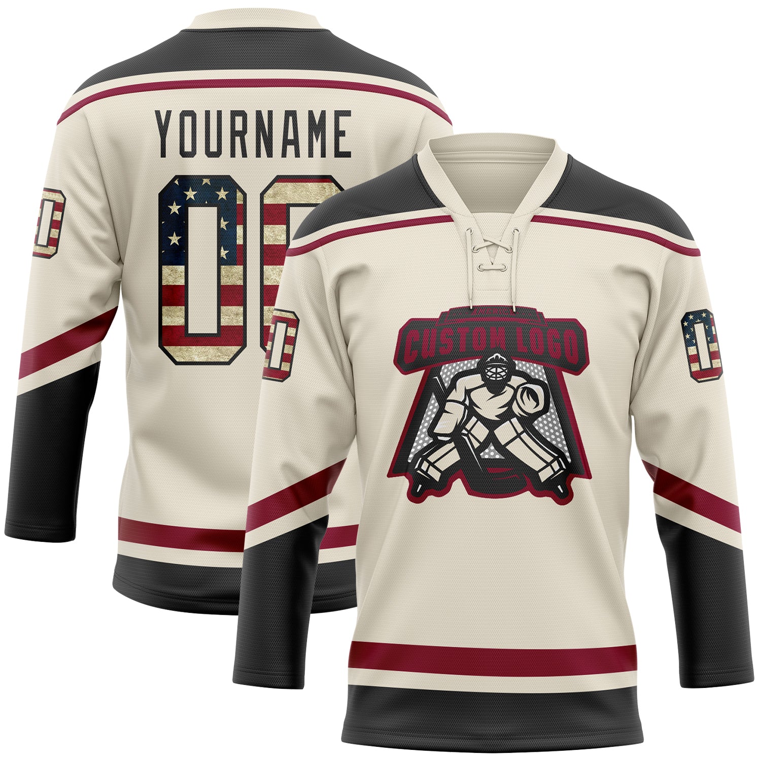 NHL Colorado Avalanche Custom Name Number American Flag T-Shirt