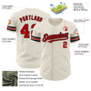 Custom Cream Red-Black Authentic Baseball Jersey