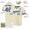 Custom Cream Royal-White Authentic Throwback Baseball Jersey