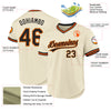 Custom Cream Black Orange-Old Gold Authentic Throwback Baseball Jersey