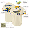 Custom Cream Royal-Gold Authentic Throwback Baseball Jersey