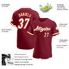 Custom Crimson White-Orange Authentic Baseball Jersey