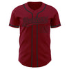 Custom Crimson Crimson-Black Authentic Baseball Jersey