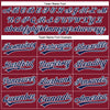 Custom Crimson White Pinstripe Navy Authentic Baseball Jersey