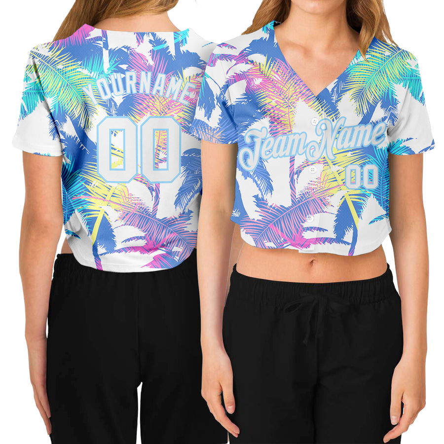 Crop Top Baseball Jerseys & Uniforms - Crop Top Jerseys for Women - FansIdea