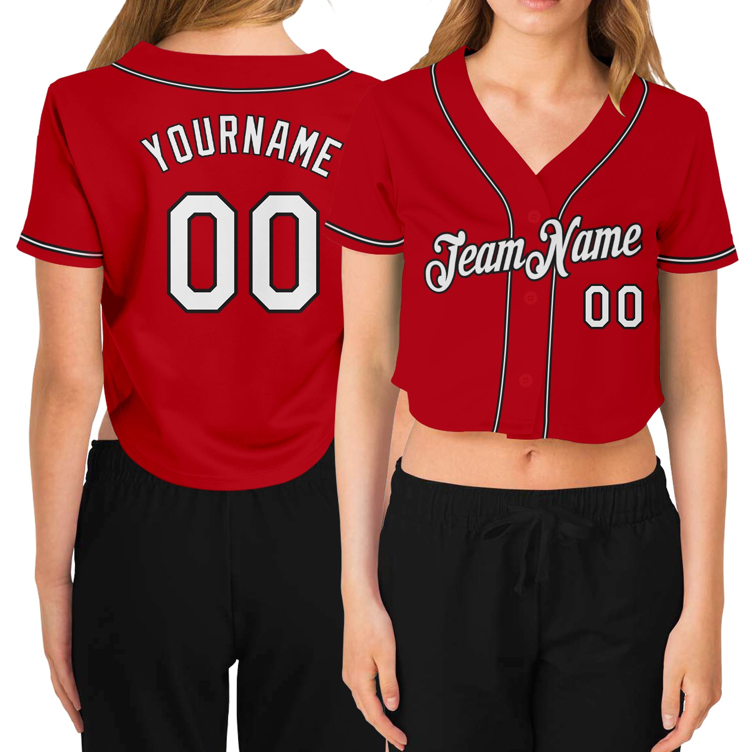 Crop Top Baseball Jerseys & Uniforms - Crop Top Jerseys for Women - FansIdea