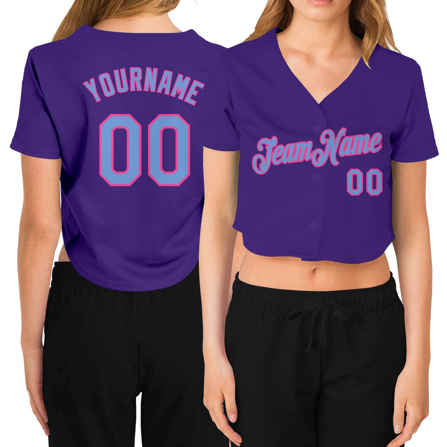 Customize Your Own Crop Top Baseball Jersey 