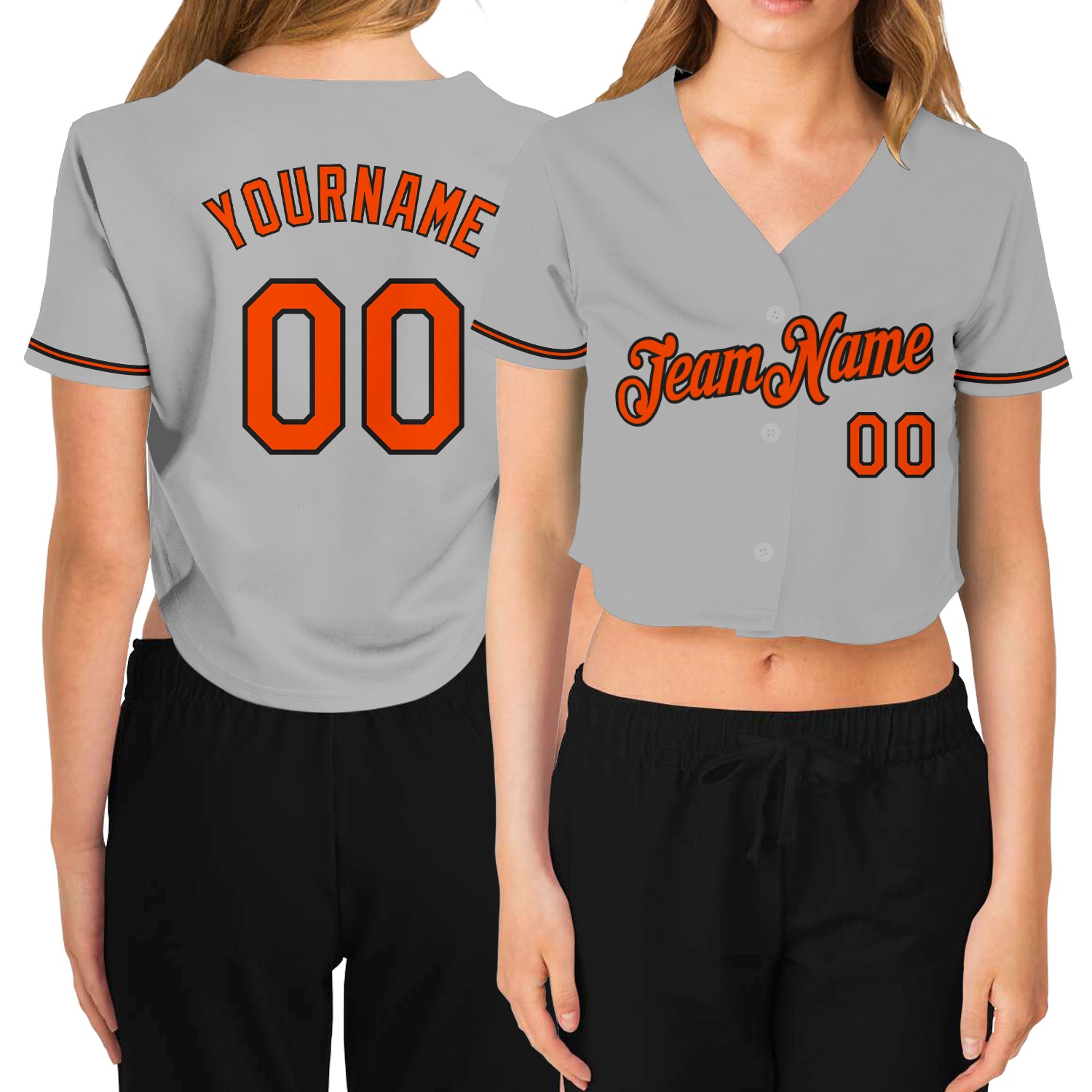 Crop Top Baseball Jerseys & Uniforms - Crop Top Jerseys for Women - FansIdea