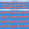 Custom Electric Blue Red-White Authentic Baseball Jersey