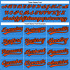 Custom Electric Blue Orange-Black Authentic Baseball Jersey