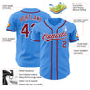 Custom Electric Blue Crimson-White Authentic Baseball Jersey