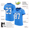 Custom Powder Blue White-Royal Mesh Authentic Football Jersey