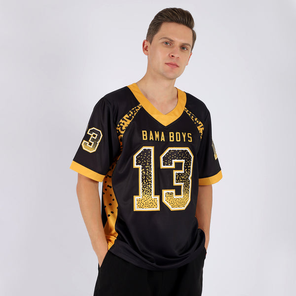 Custom Black Vegas Gold-White Drift Fashion Football Jersey Men's Size:M